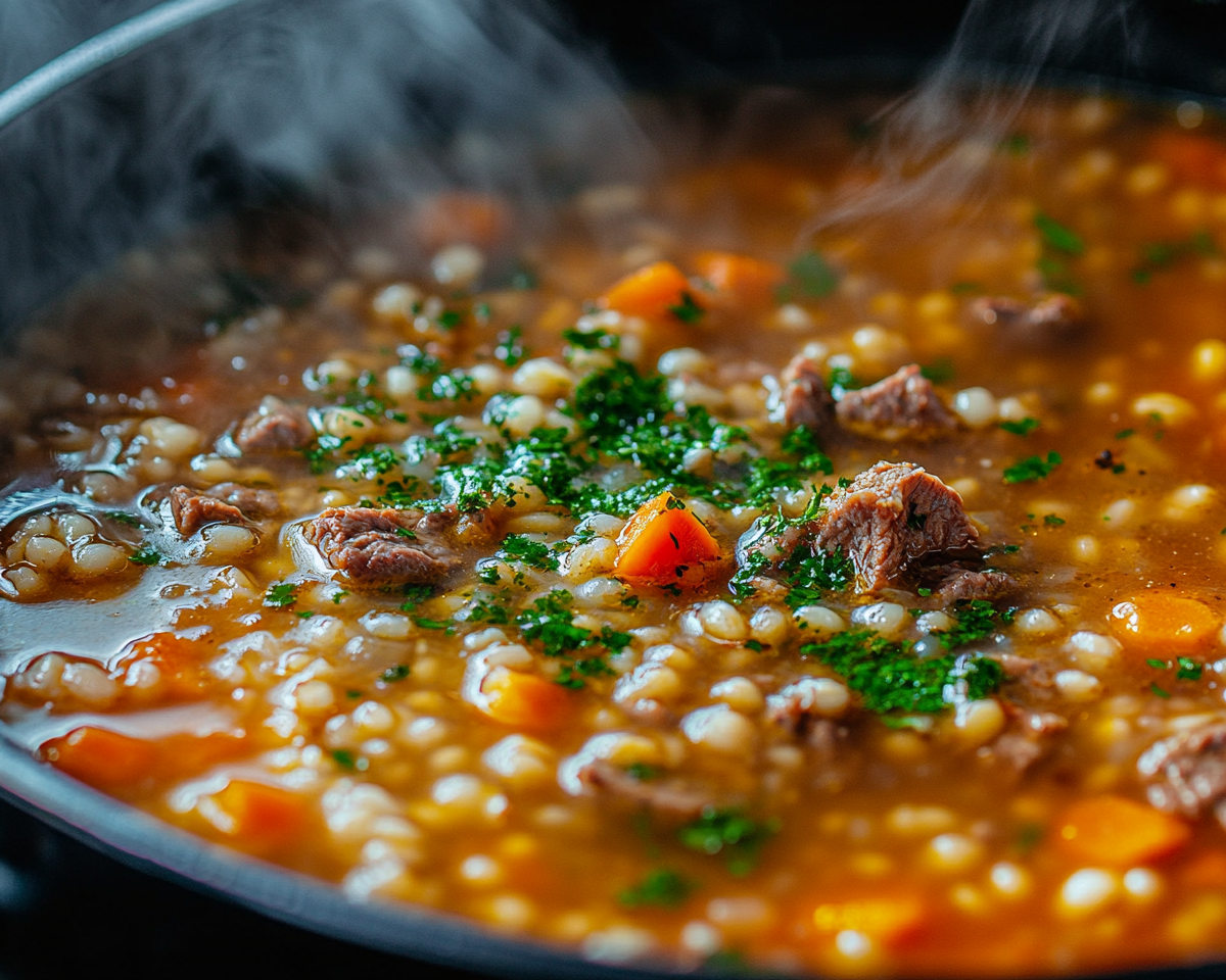 beef barley soup recipe