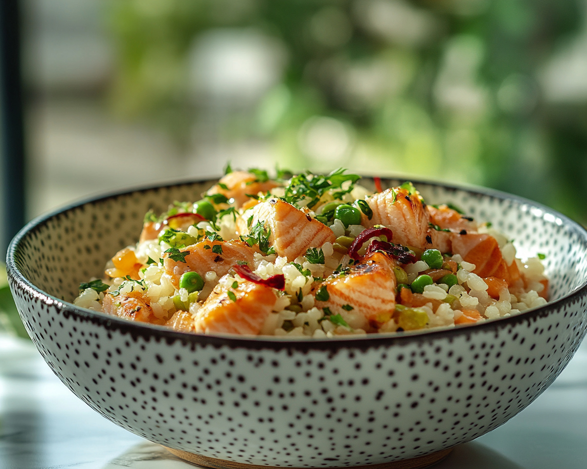 salmon rice bowl recipe
